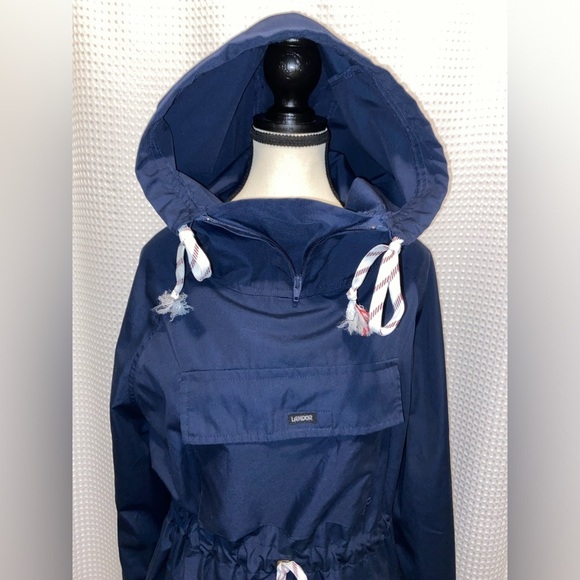 Women’s LANDOR vintage 90’s-Y2K navy‎ blue Anorak size small - Picture 4 of 10